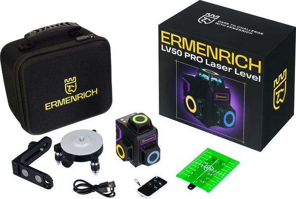 Изображение товара Лазерный уровень Ermenrich LV50 Pro / 84086 (фиолетовый)