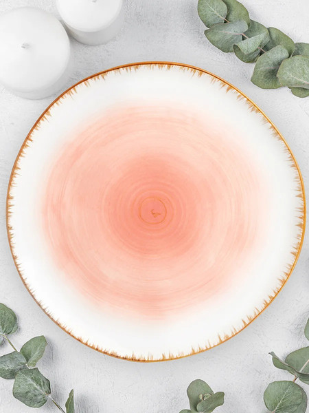 Изображение товара Тарелка столовая обеденная Elan Gallery Кантри / 760107 (коралловый)