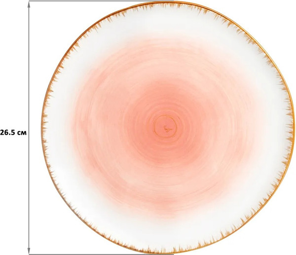 Изображение товара Тарелка столовая обеденная Elan Gallery Кантри / 760107 (коралловый)