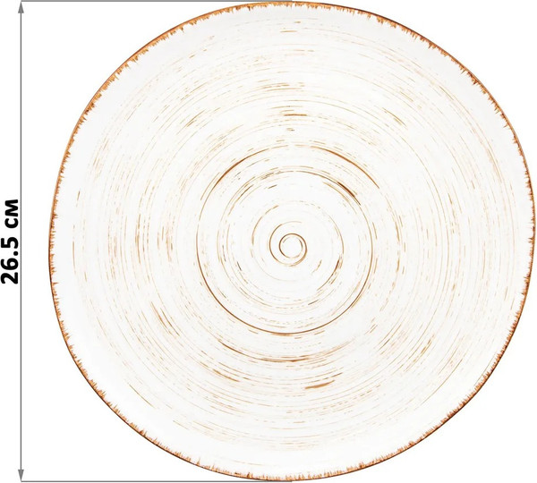 Изображение товара Тарелка столовая обеденная Elan Gallery Кантри / 760172 (натуральный)