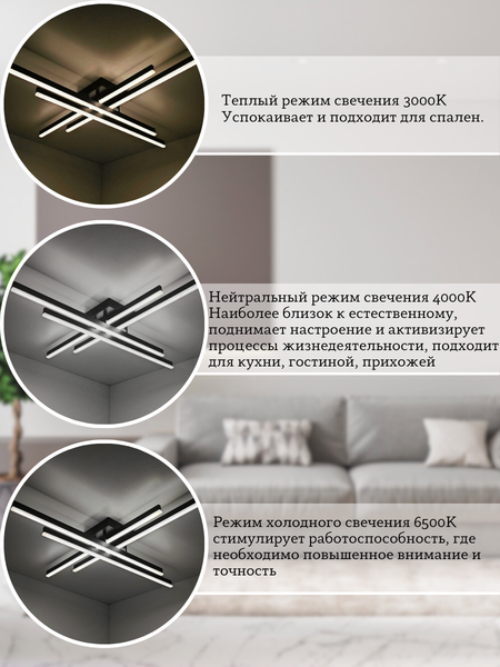 Изображение товара Потолочный светильник Mirastyle JX-9794/4 BK
