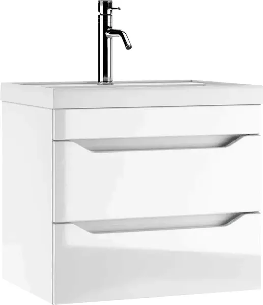 Изображение товара Тумба под умывальник Айсберг Bazis 60 Ева В2 DA5914T (с двумя ящиками)