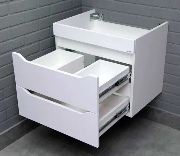 Изображение товара Тумба под умывальник Айсберг Bazis 60 Ева В2 DA5914T (с двумя ящиками)