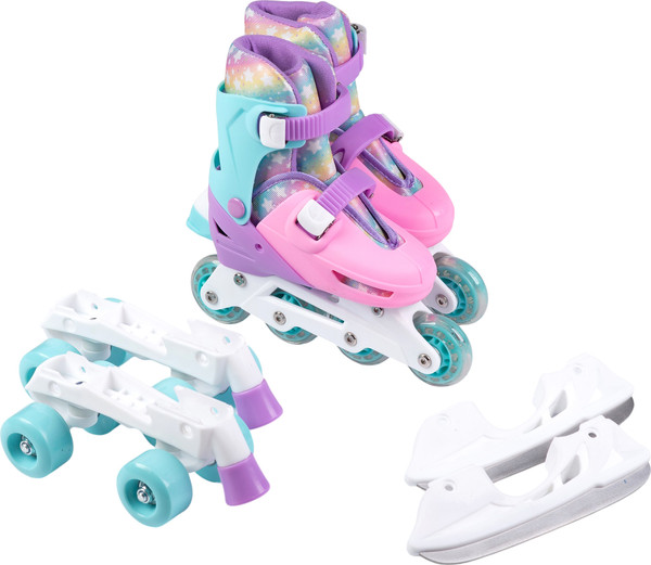 Изображение товара Ролики-коньки Babyhit Twin Seasons (S, бирюзовый/розовый)