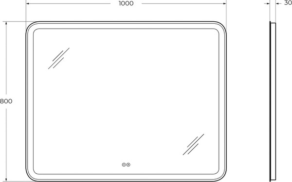 Изображение товара Зеркало Cezares Multicolore CZR-SPC-MC-1000-800-RGB-TCH