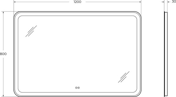 Изображение товара Зеркало Cezares Multicolore CZR-SPC-MC-1200-800-RGB-TCH