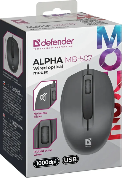 Изображение товара Мышь Defender Alpha MB-507 / 52507 (черный)
