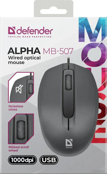 Изображение товара Мышь Defender Alpha MB-507 / 52507 (черный)