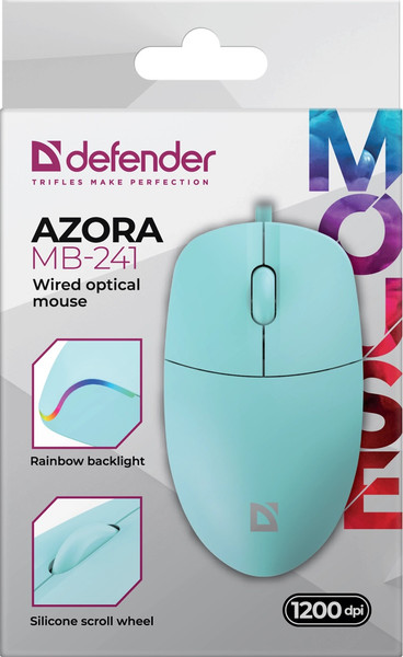 Изображение товара Мышь Defender Azora MB-241 / 52243 (голубой)