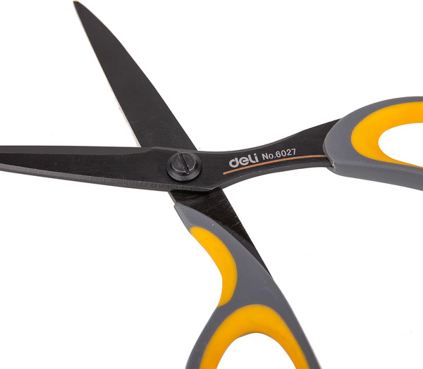 Изображение товара Ножницы канцелярские Deli 6027 (серый/желтый)