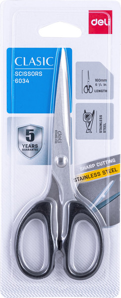 Изображение товара Ножницы канцелярские Deli Classic / 6034 (черный)