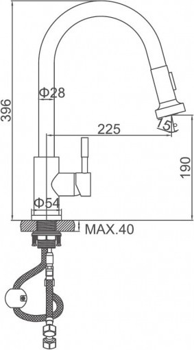 Изображение товара Смеситель Ledeme L76005B-1