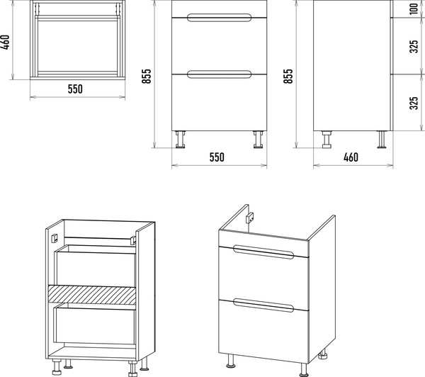 Изображение товара Тумба с умывальником Misty Байкал 55 / Э-Бай06055-022Я+5216120