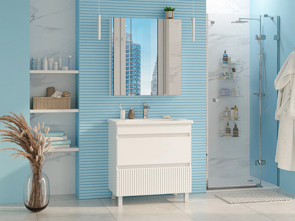 Изображение товара Тумба с умывальником Misty Мира 80 / П-Мир-01080-012Я+13080-KL