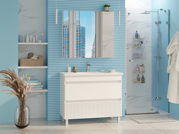 Изображение товара Тумба с умывальником Misty Мира 100 / П-Мир-01100-012Я+13100-KL