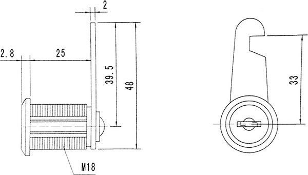 Изображение товара Замок почтовый Palladium ML-25 (никель)