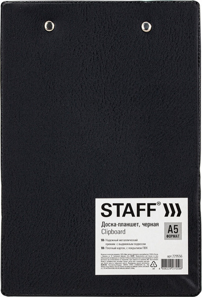 Изображение товара Планшет с зажимом Staff 229556 (черный)