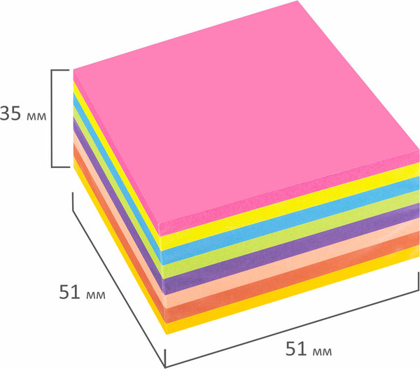 Изображение товара Блок для записей Staff Неоновый / 115583