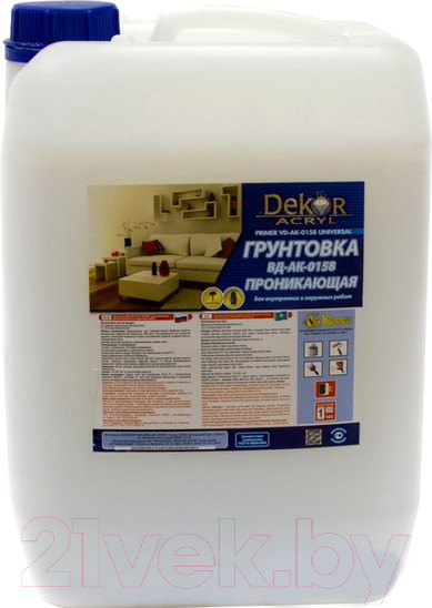 Изображение товара Грунтовка Dekor ВД-АК-0158 проникающая (10кг)