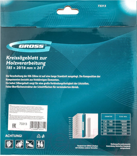 Изображение товара Пильный диск Gross 73313