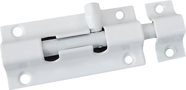 Изображение товара Шпингалет торцевой Trodos ZY-710B без пружины L80 (белый матовый)