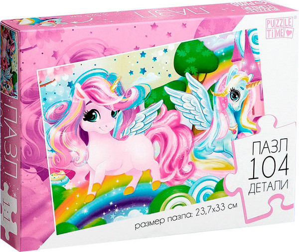 Изображение товара Пазл Puzzle Time Мир единорогов / 9206015 (104эл)
