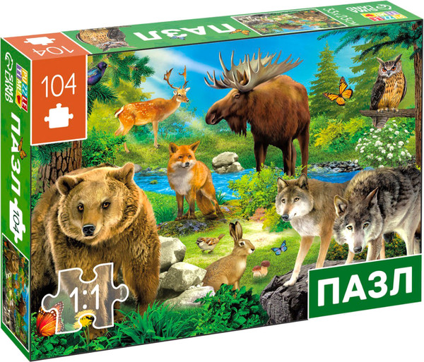 Изображение товара Пазл Puzzle Time Лесные герои / 7984284 (104эл)