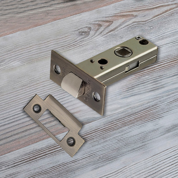 Изображение товара Защелка врезная Trodos 6-45 без фиксации с прямоугольной планкой (металл, бронза)