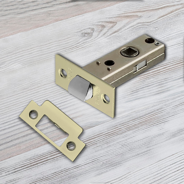 Изображение товара Защелка врезная Trodos 6-45 без фиксации с прямоугольной планкой (металл, золото)