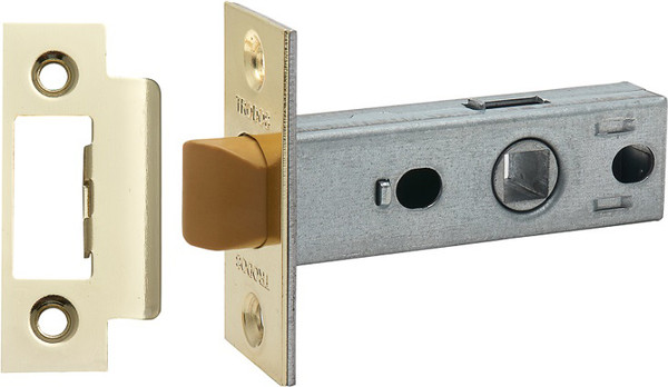 Изображение товара Защелка врезная Trodos 6-45 без фиксации с прямоугольной планкой (пластик, золото)