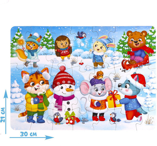 Изображение товара Пазл Puzzle Time Новогодние развлечения / 9178192 (35эл)