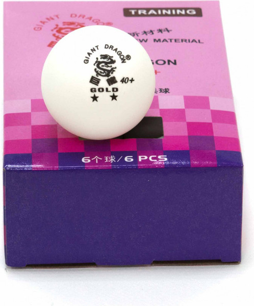 Изображение товара Набор мячей для настольного тенниса Giant Dragon Training Gold 2 New / 51.683.32.1 (6шт, белый)