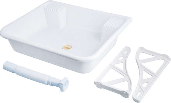 Изображение товара Раковина для дачи Мастерица На кронштейнах + сливной шланг SP-503