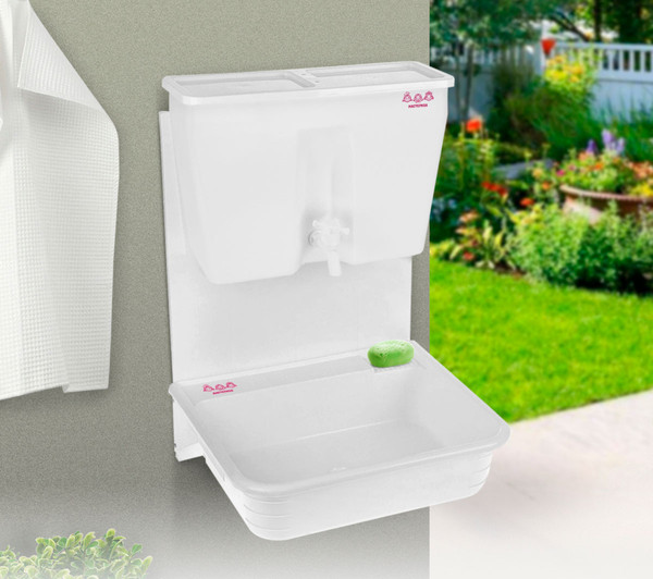 Изображение товара Умывальник для дачи Мастерица Навесной с раковиной без ЭВН WK-17M