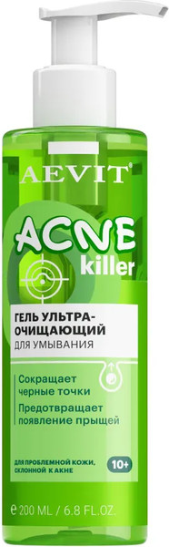 Изображение товара Гель для умывания AEVIT Acnekiller ультраочищающий (200мл)