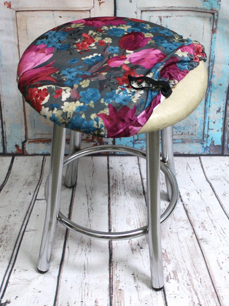 Изображение товара Чехол на табурет MATEX Concept. Line. Тюльпаны / 51-503 (фуксия/светло-бирюзовый/серый)