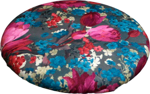 Изображение товара Чехол на табурет MATEX Concept. Line. Тюльпаны / 51-503 (фуксия/светло-бирюзовый/серый)