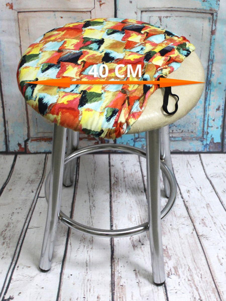 Изображение товара Чехол на табурет MATEX Concept. Line. Чешуя / 51-534 (оранжевый/зеленый/красный)