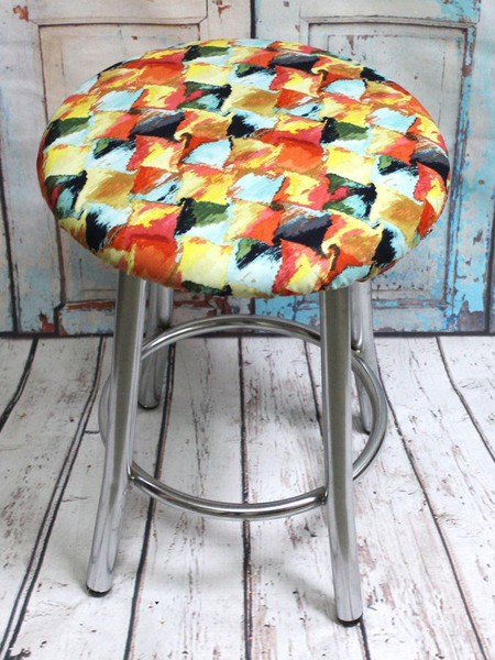 Изображение товара Чехол на табурет MATEX Concept. Line. Чешуя / 51-534 (оранжевый/зеленый/красный)