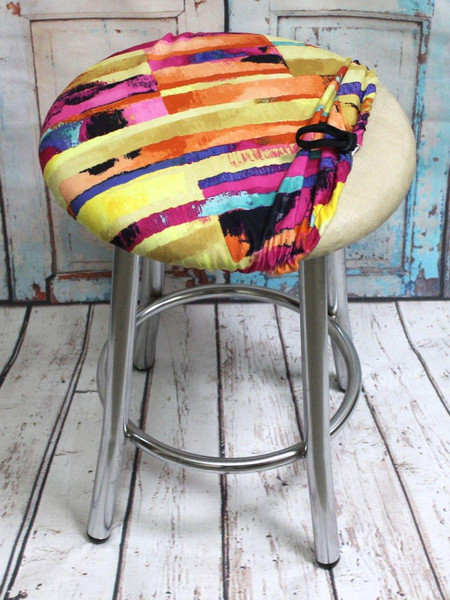 Изображение товара Чехол на табурет MATEX Concept. Line. Аппликация / 51-541 (фуксия/светло-бирюзовый/горчичный)