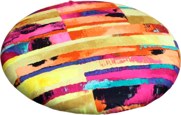 Изображение товара Чехол на табурет MATEX Concept. Line. Аппликация / 51-541 (фуксия/светло-бирюзовый/горчичный)