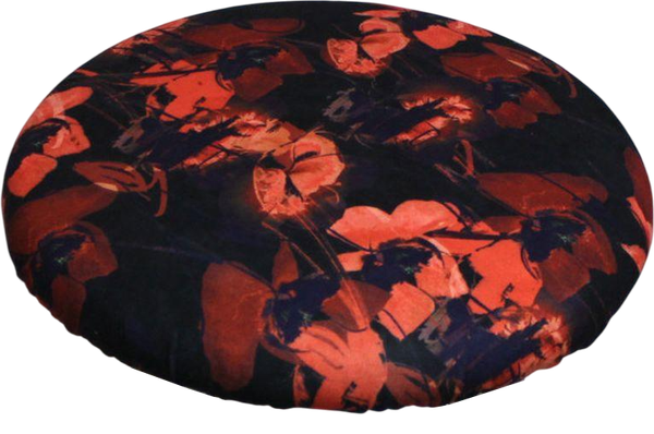 Изображение товара Чехол на табурет MATEX Concept. Line. Маки на черном / 51-565 (черный/красный)