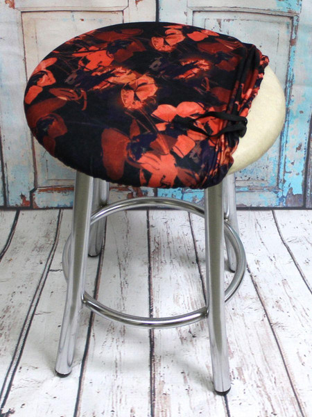 Изображение товара Чехол на табурет MATEX Concept. Line. Маки на черном / 51-565 (черный/красный)