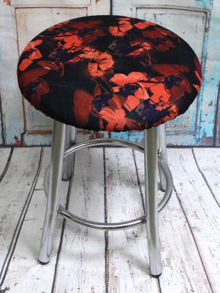 Изображение товара Чехол на табурет MATEX Concept. Line. Маки на черном / 51-565 (черный/красный)