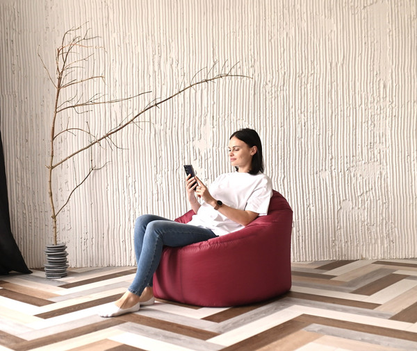 Изображение товара Бескаркасное кресло Mio Tesoro Poparada XXXL / PO-65x85-BO (бордо)