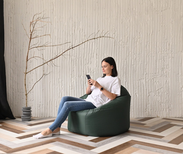 Изображение товара Бескаркасное кресло Mio Tesoro Poparada XXXL / PO-65x85-Z (темно-зеленый)