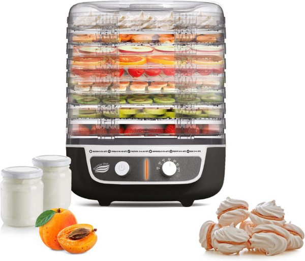 Изображение товара Сушилка для овощей и фруктов Великие Реки Волга-9 3в1 (черный/белый)