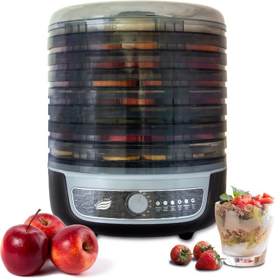 Изображение товара Сушилка для овощей и фруктов Великие Реки Волга-10 3в1 (черный/серебристый)