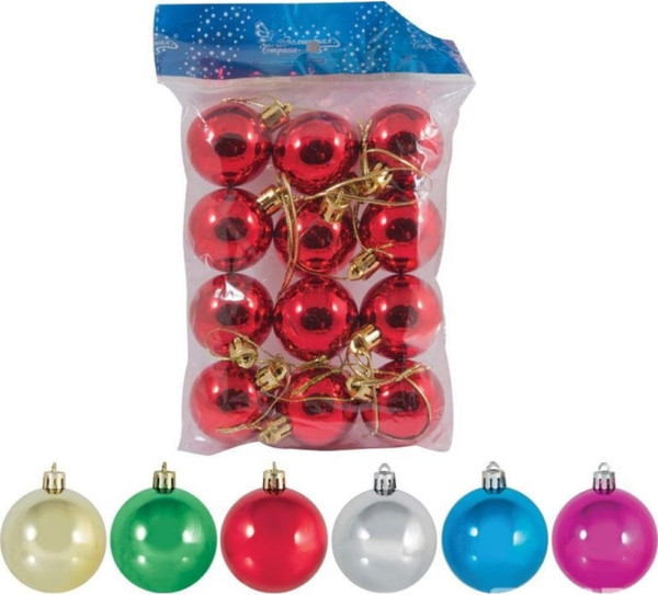 Изображение товара Набор шаров новогодних Волшебная страна SYCB17-647 / 03418 (12шт)