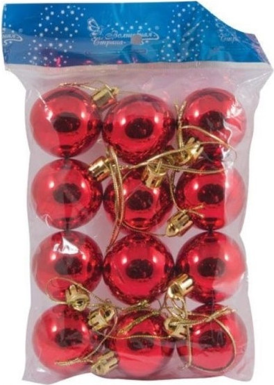 Изображение товара Набор шаров новогодних Волшебная страна SYCB17-647 / 03418 (12шт)